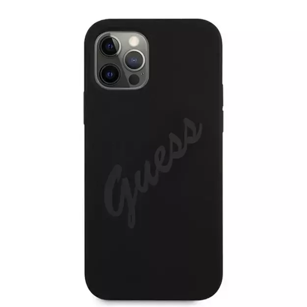 Guess GUHCP12LLSVSBK iPhone 12 Pro Max 6.7&quot  black/black hardcase Script Vintage 13