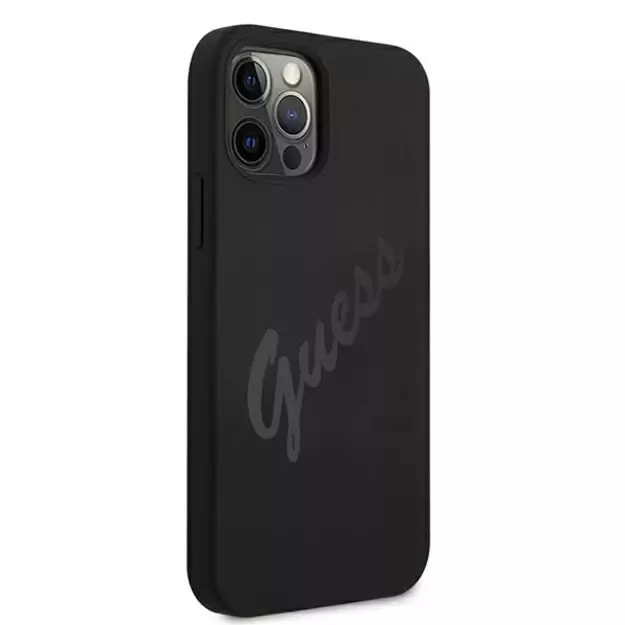 Guess GUHCP12LLSVSBK iPhone 12 Pro Max 6.7&quot  black/black hardcase Script Vintage 4