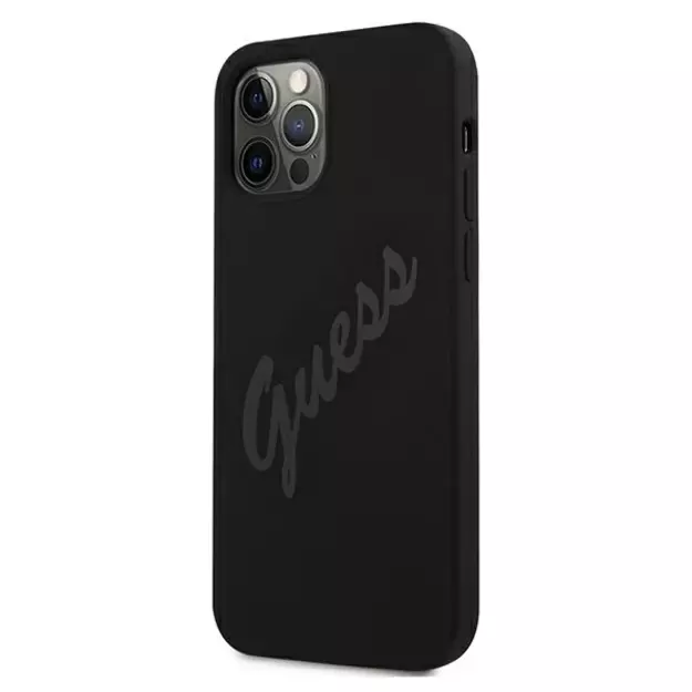 Guess GUHCP12LLSVSBK iPhone 12 Pro Max 6.7&quot  black/black hardcase Script Vintage 12
