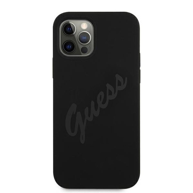 Guess GUHCP12LLSVSBK iPhone 12 Pro Max 6.7&quot  black/black hardcase Script Vintage 7