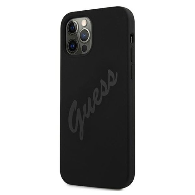 Guess GUHCP12LLSVSBK iPhone 12 Pro Max 6.7&quot  black/black hardcase Script Vintage 6