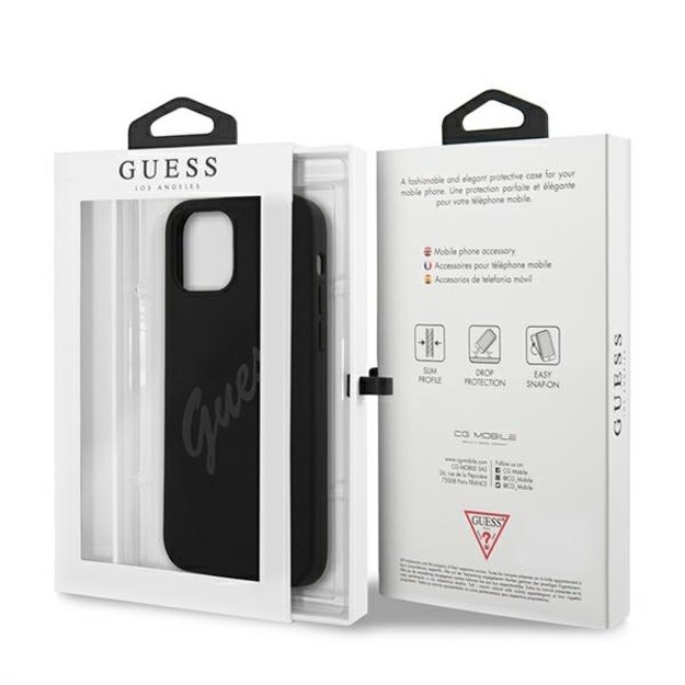 Guess GUHCP12LLSVSBK iPhone 12 Pro Max 6.7&quot  black/black hardcase Script Vintage 11