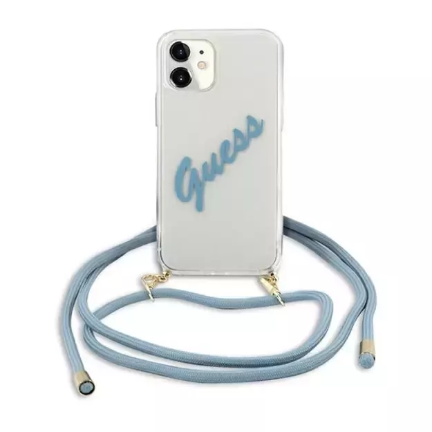 Guess GUHCP12SCRTVSBL iPhone 12 mini 5.4  blue/blue hardcase Script Vintage 1