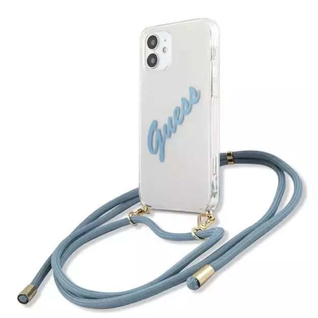 Guess GUHCP12SCRTVSBL iPhone 12 mini 5.4  blue/blue hardcase Script Vintage