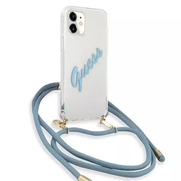 Guess GUHCP12SCRTVSBL iPhone 12 mini 5.4  blue/blue hardcase Script Vintage 2