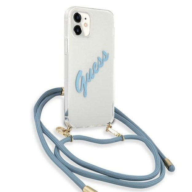 Guess GUHCP12SCRTVSBL iPhone 12 mini 5.4  blue/blue hardcase Script Vintage 7