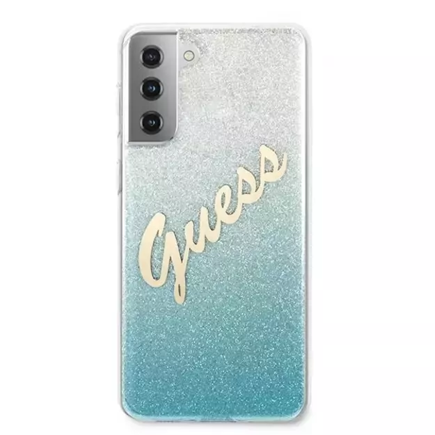 Guess GUHCS21MPCUGLSBL S21+ G996 blue/blue hardcase Glitter Gradient Script 9