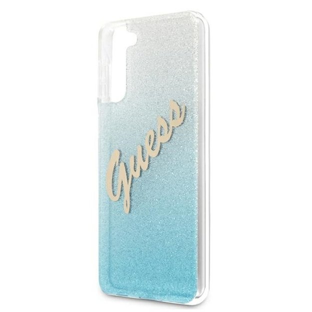 Guess GUHCS21MPCUGLSBL S21+ G996 blue/blue hardcase Glitter Gradient Script 5