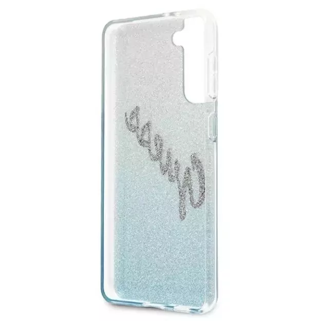 Guess GUHCS21MPCUGLSBL S21+ G996 blue/blue hardcase Glitter Gradient Script 13