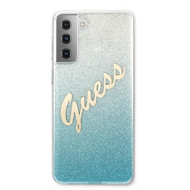 Guess GUHCS21MPCUGLSBL S21+ G996 blue/blue hardcase Glitter Gradient Script 2