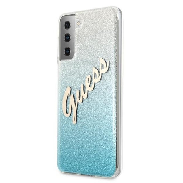 Guess GUHCS21MPCUGLSBL S21+ G996 blue/blue hardcase Glitter Gradient Script 1