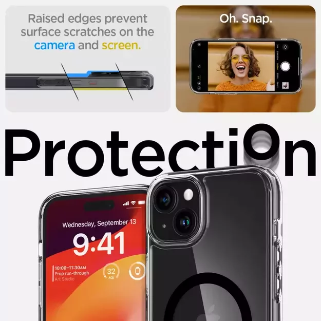 Spigen Ultra Hybrid Mag Case with MagSafe for iPhone 15 Plus - Black 22