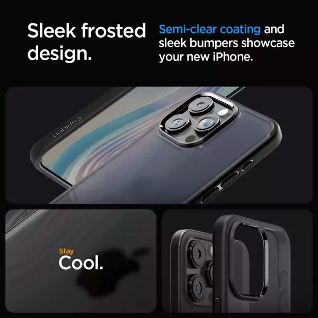 Spigen Ultra Hybrid iPhone 15 Pro Case - Clear Black 28