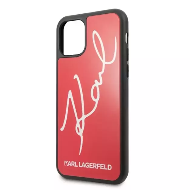 Karl Lagerfeld KLHCN58DLKSRE iPhone 11 Pro czerwony/red hard case Signature Glitter 2