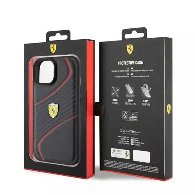 Ferrari FEHCP15SPTWK iPhone 15 6.1&quot  black/black hardcase Twist Metal Logo 7