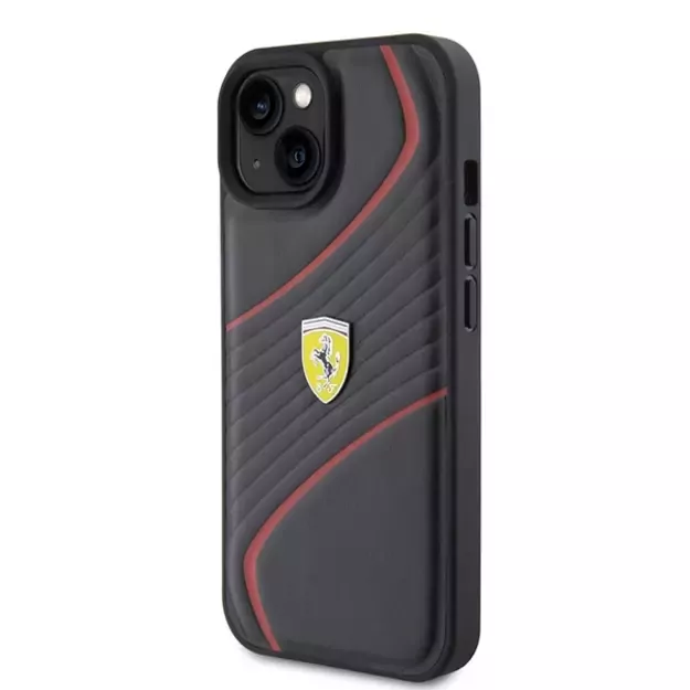 Ferrari FEHCP15SPTWK iPhone 15 6.1&quot  black/black hardcase Twist Metal Logo 1