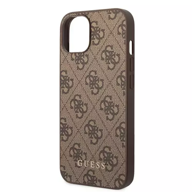 Guess GUHCP15MG4GFBR iPhone 15 Plus 6.7&quot  brown/brown hard case 4G Metal Gold Logo 12