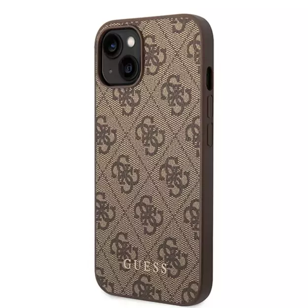 Guess GUHCP15MG4GFBR iPhone 15 Plus 6.7&quot  brown/brown hard case 4G Metal Gold Logo 8