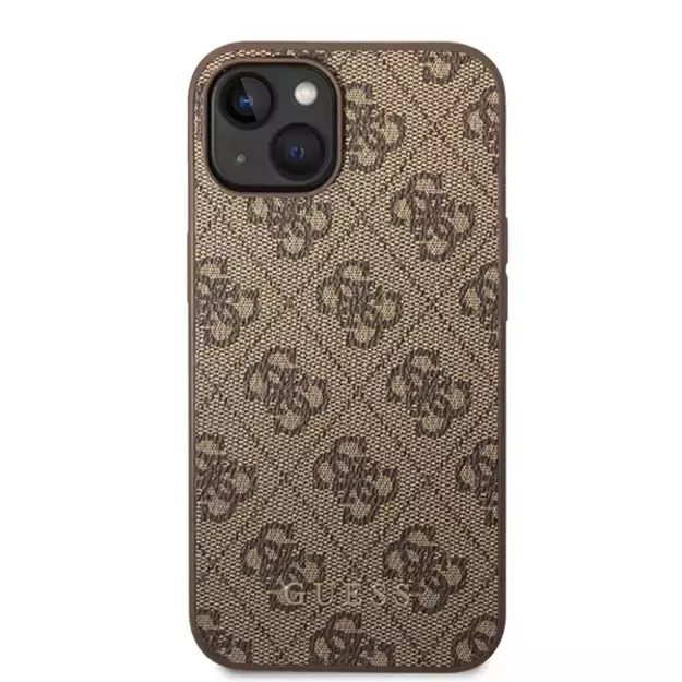 Guess GUHCP15MG4GFBR iPhone 15 Plus 6.7&quot  brown/brown hard case 4G Metal Gold Logo 9