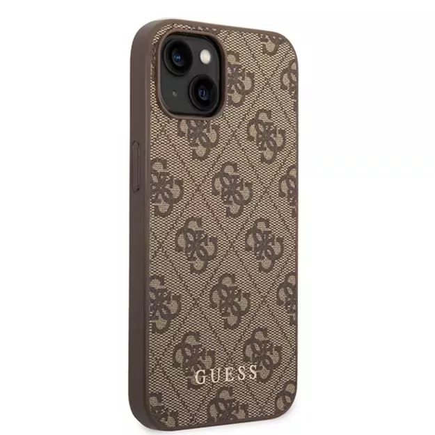 Guess GUHCP15MG4GFBR iPhone 15 Plus 6.7&quot  brown/brown hard case 4G Metal Gold Logo 10