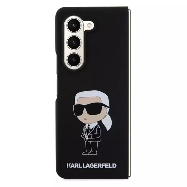 Karl Lagerfeld KLHCZFD5SNIKBCK Z Fold5 hardcase black/black Silicone Ikonik 1