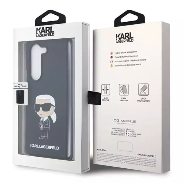 Karl Lagerfeld KLHCZFD5SNIKBCK Z Fold5 hardcase black/black Silicone Ikonik 6
