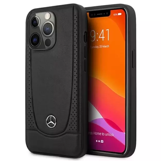 Mercedes MEHCP15XARMBK iPhone 15 Pro Max 6.7&quot  black/black hardcase Leather Urban