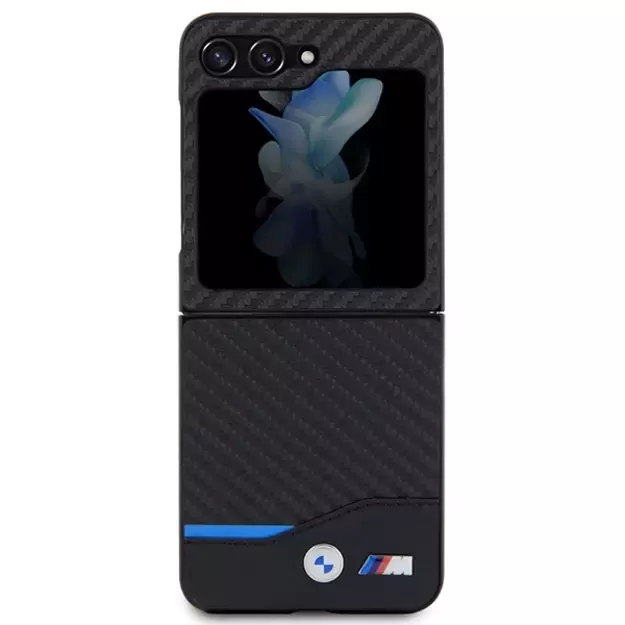 BMW Leather Carbon case for Samsung Galaxy Z Flip 5 - black 1