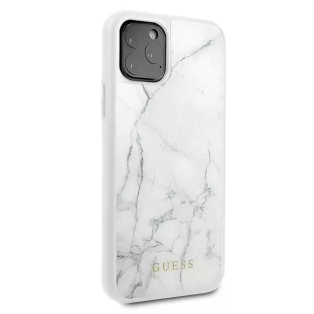 Guess GUHCN58HYMAWH iPhone 11 Pro biały/white Marble 10