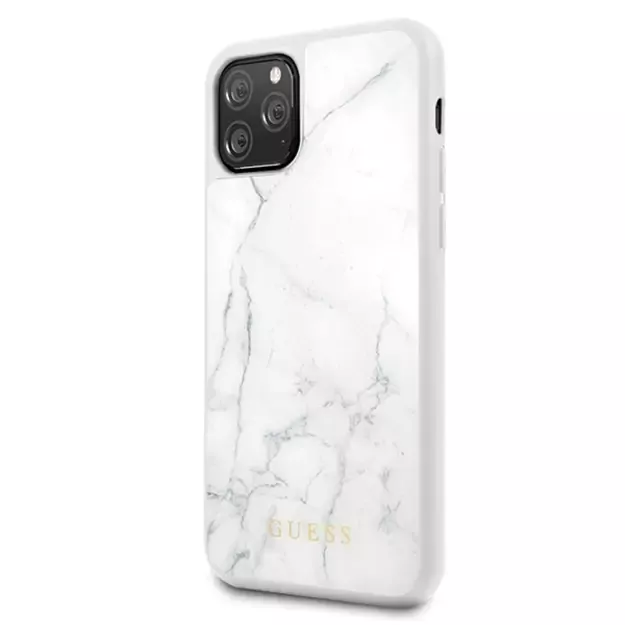 Guess GUHCN58HYMAWH iPhone 11 Pro biały/white Marble 7