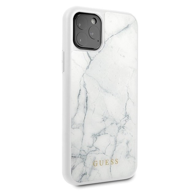 Guess GUHCN58HYMAWH iPhone 11 Pro biały/white Marble 4