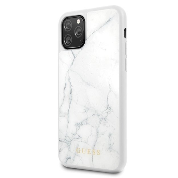 Guess GUHCN58HYMAWH iPhone 11 Pro biały/white Marble 1