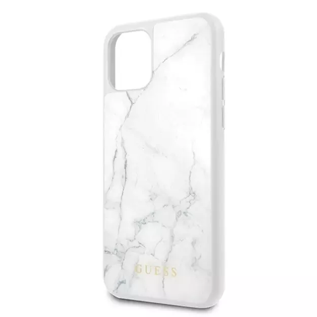 Guess GUHCN58HYMAWH iPhone 11 Pro biały/white Marble 8