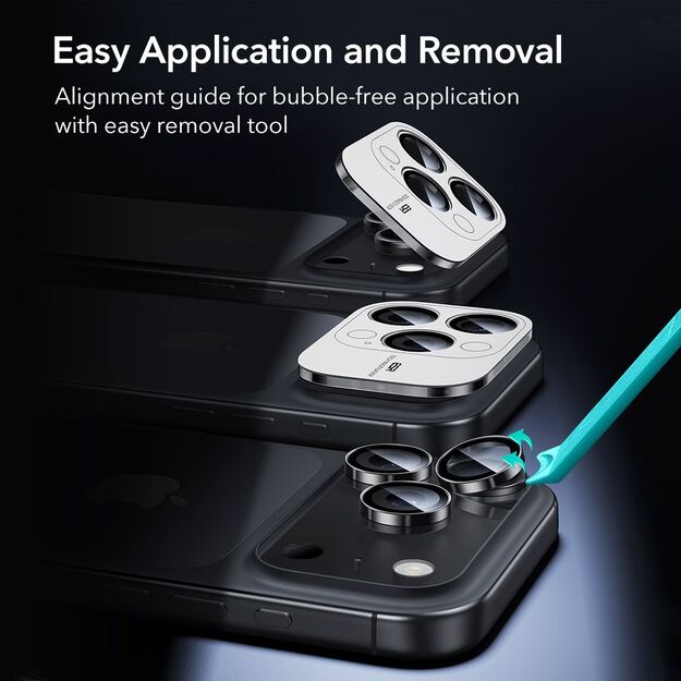 ESR Armorite Camera Protector for iPhone 14 Pro / Pro Max / 15 Pro / Pro Max / 16 Pro / Pro Max / 17 Pro / Pro Max - Black 5