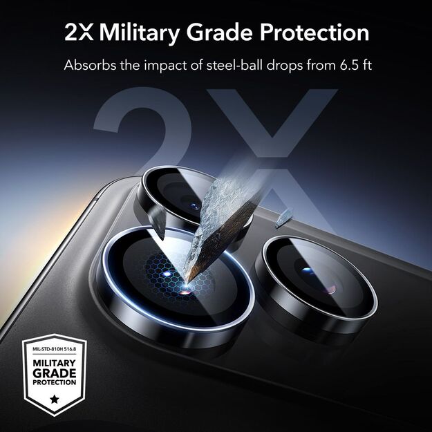ESR Armorite Camera Protector for iPhone 14 Pro / Pro Max / 15 Pro / Pro Max / 16 Pro / Pro Max / 17 Pro / Pro Max - Black 2
