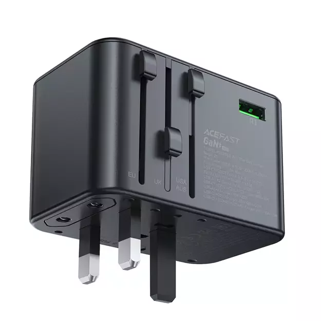 Acefast Z1 GaN 75W PD travel charger adapter 3x USB-C 2x USB-A - black 19