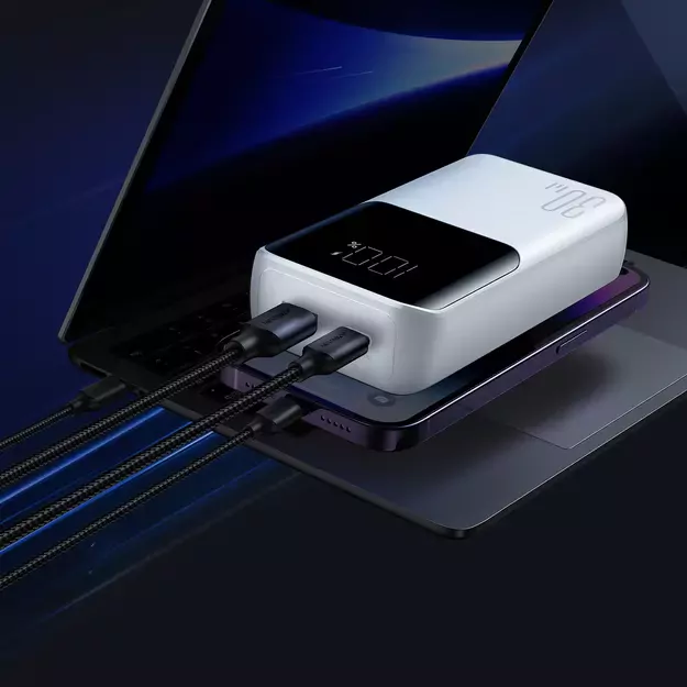 Mini power bank with built-in cables Joyroom JR-PBC06 30W 10000mAh - white 26