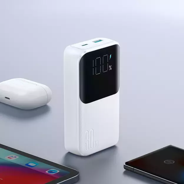 Mini power bank with built-in cables Joyroom JR-PBC06 30W 10000mAh - white 24