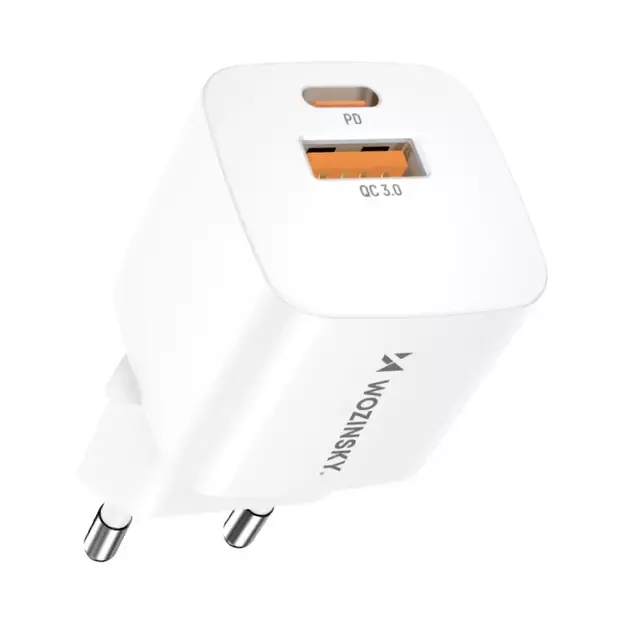 Wozinsky CMWCW 20W USB-C / USB-A wall charger - white