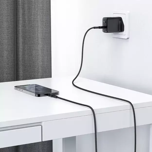 Acefast C4-01 Lightning - USB-C PD cable 30W 3A 480Mb/s 1.8m - black 5