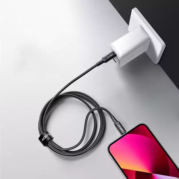 Acefast C4-01 Lightning - USB-C PD cable 30W 3A 480Mb/s 1.8m - black 10