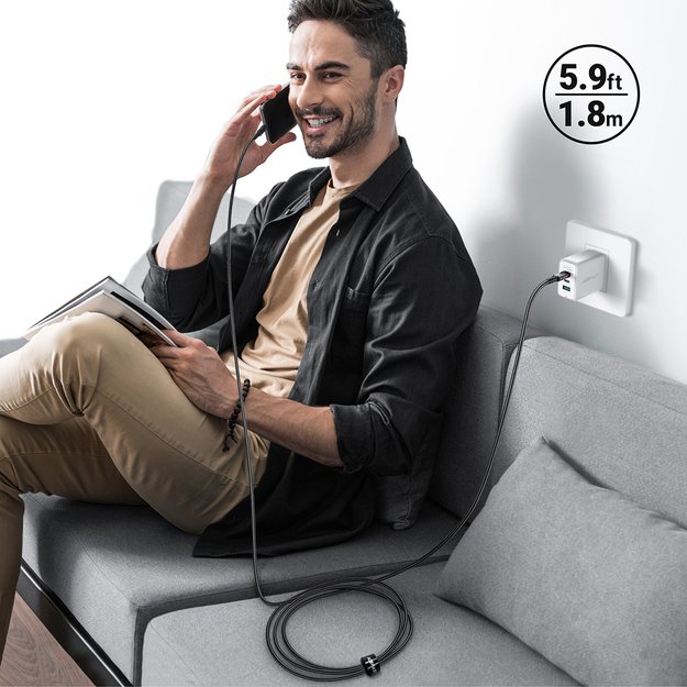 Acefast C4-01 Lightning - USB-C PD cable 30W 3A 480Mb/s 1.8m - black 28