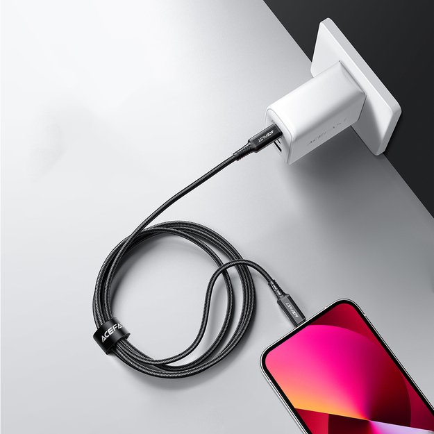 Acefast C4-01 Lightning - USB-C PD cable 30W 3A 480Mb/s 1.8m - black 24