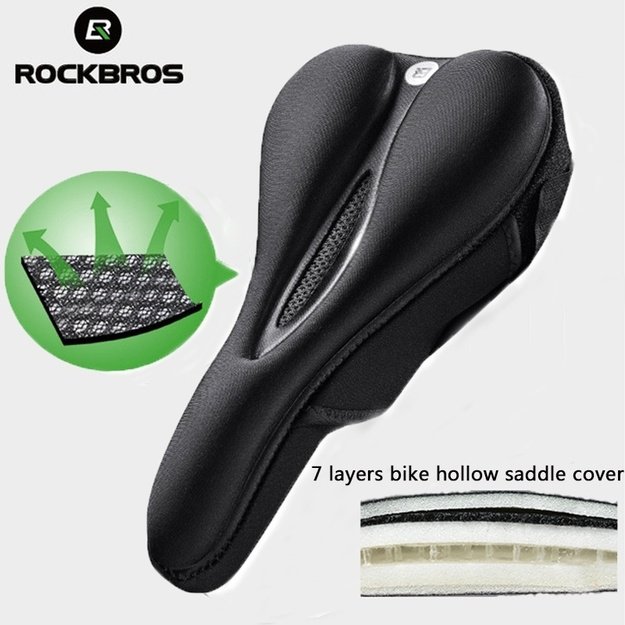 Rockbros LF047-S silicone gel bicycle seat cover size M - black 2