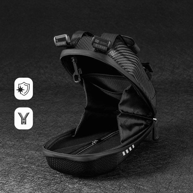 Rockbros B62 bicycle bag for handlebar or frame 2 l - black 7