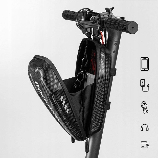 Rockbros B62 bicycle bag for handlebar or frame 2 l - black 9