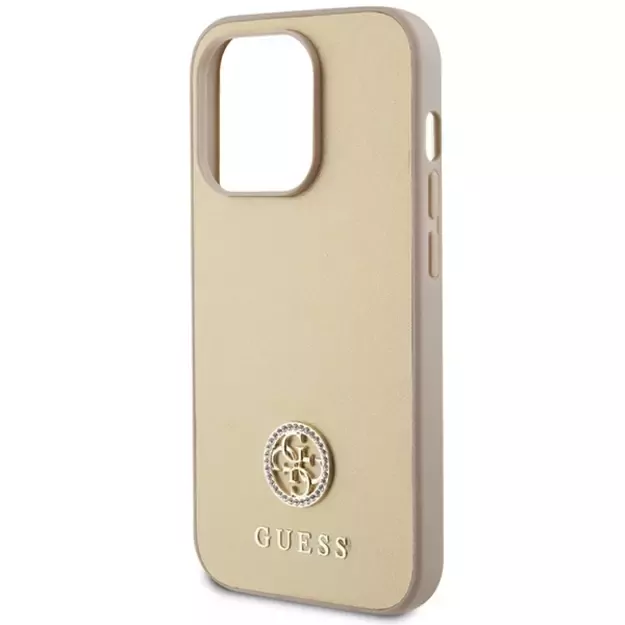 Guess GUHCP15LPS4DGPD iPhone 15 Pro 6.1&quot  gold/gold hardcase Strass Metal Logo 5