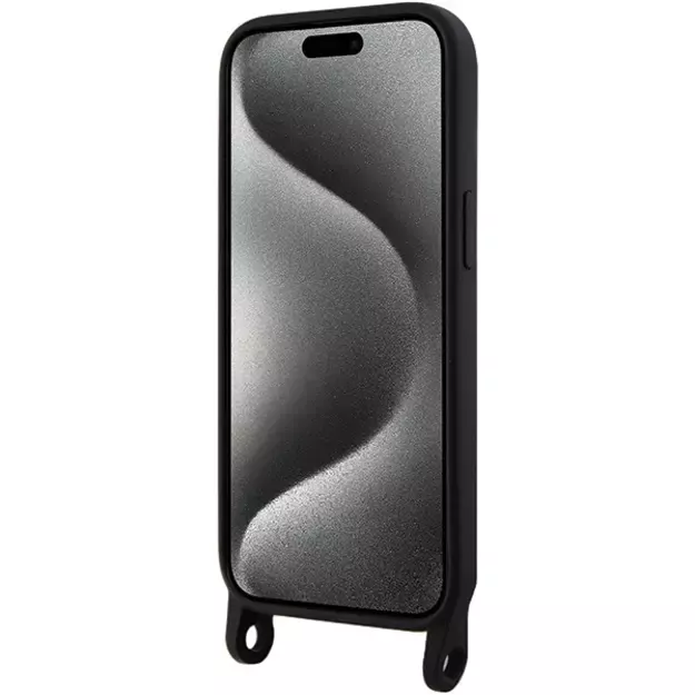 Karl Lagerfeld KLHCP15SSCBSKNK iPhone 15 6.1&quot  hardcase black/black Crossbody Silicone Ikonik 9