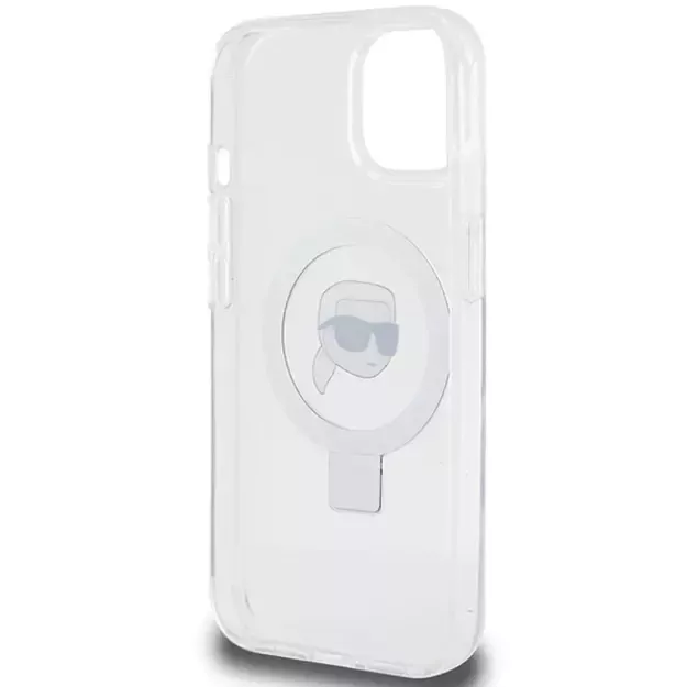 Karl Lagerfeld KLHMP15SHMRSKHH iPhone 15 6.1&quot  white/white hardcase Ring Stand Karl Head MagSafe 6