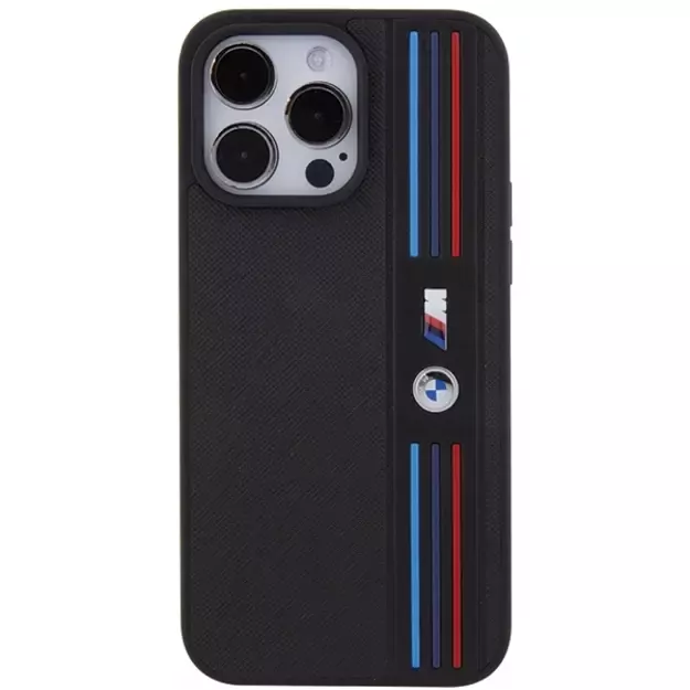 BMW Tricolor M Collection iPhone 15 Pro Case - Black 2